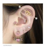 軟骨ピアス 海エビカニタコクラゲクジラエンゼルフィッシュキュービックジルコニア … | ボディピアス専門店凛RIN | 詳細画像8