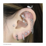 軟骨ピアス 海エビカニタコクラゲクジラエンゼルフィッシュキュービックジルコニア … | ボディピアス専門店凛RIN | 詳細画像9