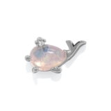 クジラ・シルバー | 軟骨ピアス 海エビカニタコクラゲクジラエンゼルフィッシュキュービックジルコニア … | ボディピアス専門店凛RIN