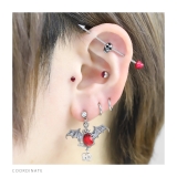 キャッチ ハートかわいいぷっくりカスタマイズ自在ブラックレッドピンクゴールド | ボディピアス専門店凛RIN | 詳細画像10 