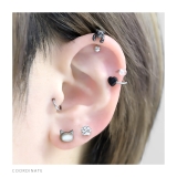 キャッチ ハートかわいいぷっくりカスタマイズ自在ブラックレッドピンクゴールド | ボディピアス専門店凛RIN | 詳細画像11 