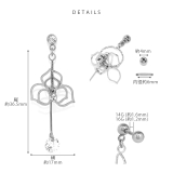 ボディピアス軟骨ピアス フラワー花バラカメリア フェミニンジュエルストレートバー… | ボディピアス専門店凛RIN | 詳細画像8 