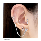 軟骨ピアス スター&ムーンピアス星月ジュエルチャーム揺れる ボディピアス | ボディピアス専門店凛RIN | 詳細画像5