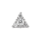 トライアングル | 軟骨ピアス ジュエルトライアングルフラワー三角花CZ金属アレルギー上品 ボディピ… | ボディピアス専門店凛RIN