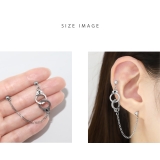 軟骨ピアス 手錠チェーン個性派Wチャーム揺れるクールハロウィン ボディピアス | ボディピアス専門店凛RIN | 詳細画像6 