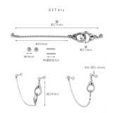 軟骨ピアス 手錠チェーン個性派Wチャーム揺れるクールハロウィン ボディピアス | ボディピアス専門店凛RIN | 詳細画像7 