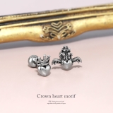 軟骨ピアス ハート王冠王様翼ウィングシルバースタイリッシュ ボディピアス | ボディピアス専門店凛RIN | 詳細画像2 