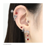 軟骨ピアス ハート王冠王様翼ウィングシルバースタイリッシュ ボディピアス | ボディピアス専門店凛RIN | 詳細画像5 