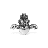 羽 | 軟骨ピアス ハート王冠王様翼ウィングシルバースタイリッシュ ボディピアス | ボディピアス専門店凛RIN