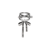 シルバー | 軟骨ピアス リボンバレエコアシールドピアスシンプル大きめ ボディピアス | ボディピアス専門店凛RIN