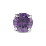 シルバー/パープル | 軟骨ピアス ひっかからないジュエルトラガスサージカルステンレスジルコニア | ボディピアス専門店凛RIN