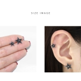 ボディピアス軟骨ピアスピアス スターブラックストレートバーベル サージカルステン… | ボディピアス専門店凛RIN | 詳細画像6 