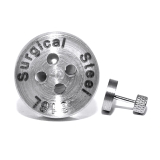 シルバー | 軟骨ピアス ボタン釦button ストレートバーベル | ボディピアス専門店凛RIN