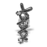 ブラック | 軟骨ピアス コルセットジュエル レースアップ編み上げストレートバーベルボディピア… | ボディピアス専門店凛RIN