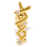 ゴールド | 軟骨ピアス コルセットジュエル レースアップ編み上げストレートバーベルボディピア… | ボディピアス専門店凛RIN