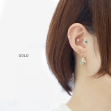 軟骨ピアス イルカドルフィンキュービックジルコニア ストレートバーベルボディピア… | ボディピアス専門店凛RIN | 詳細画像4 