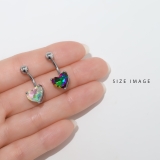 へそピアス かわいいはーとハート キラキラキュービックジルコニア | ボディピアス専門店凛RIN | 詳細画像7 