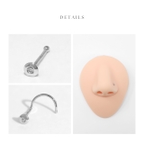 軟骨ピアス 鼻ピアスK18pt900天然ダイヤモンドシルバーゴールドノーズピアス… | ボディピアス専門店凛RIN | 詳細画像10 