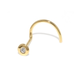 スクリュー・ゴールド | 軟骨ピアス 鼻ピアスK18pt900天然ダイヤモンドシルバーゴールドノーズピアス… | ボディピアス専門店凛RIN