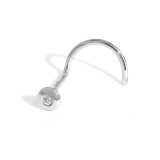 スクリュー・シルバー | 軟骨ピアス 鼻ピアスK18pt900天然ダイヤモンドシルバーゴールドノーズピアス… | ボディピアス専門店凛RIN