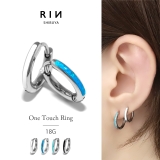 軟骨ピアスおしゃれ ターコイズブルーホワイトシンプル 夏金属アレルギー対応ワンタ… | ボディピアス専門店凛RIN | 詳細画像1