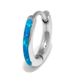 ブルー | 軟骨ピアスおしゃれ ターコイズブルーホワイトシンプル 夏金属アレルギー対応ワンタ… | ボディピアス専門店凛RIN