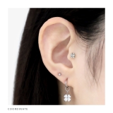 チャーム 四つ葉のクローバージルコニア揺れるかわいい ボディピアス | ボディピアス専門店凛RIN | 詳細画像4 