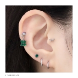 チャーム 四つ葉のクローバージルコニア揺れるかわいい ボディピアス | ボディピアス専門店凛RIN | 詳細画像5 