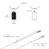 ネックレスペンダント ストーンリバーシブルペンダント サージカルステンレス白黒 | ボディピアス専門店凛RIN | 詳細画像13