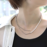 ネックレスパール4mm ロングネックレスキレイシンプル ロングビーズ竹ビーズ | ボディピアス専門店凛RIN | 詳細画像9 