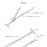 ネックレス クリップチェーンマンテル2WAYロングY字 18Kコーティングロジウ… | ボディピアス専門店凛RIN | 詳細画像10