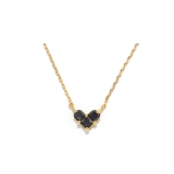 ブラック | チェーンネックレス ジュエルハート キュート上品キレイおしゃれ | ボディピアス専門店凛RIN