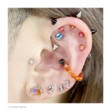 キャッチ 恐竜ダイナソーポップカラフルかわいいボディピアス アレンジパーツ | ボディピアス専門店凛RIN | 詳細画像4 