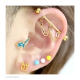 キャッチ 恐竜ダイナソーポップカラフルかわいいボディピアス アレンジパーツ | ボディピアス専門店凛RIN | 詳細画像5 