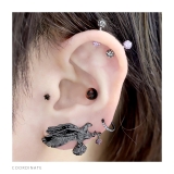 キャッチ 目玉太陽刀烏和和もの日本 ボディピアス | ボディピアス専門店凛RIN | 詳細画像4