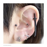 キャッチ 目玉太陽刀烏和和もの日本 ボディピアス | ボディピアス専門店凛RIN | 詳細画像5