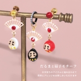 チャーム だるま達磨扇子 和風白赤黒 | ボディピアス専門店凛RIN | 詳細画像3