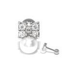 シルバー | ボディピアス リボン パール | ボディピアス専門店凛RIN