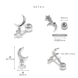 ボディピアス 月三日月星 スタームーン宇宙かわいい | ボディピアス専門店凛RIN | 詳細画像9