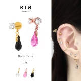 ボディピアスドロップジュエル 立爪ダブルフェイス 軟骨ピアス | ボディピアス専門店凛RIN | 詳細画像1 