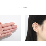 軟骨ピアス 三日月ジュエルムーンシルバーゴールドキュービックジルコニア ボディピ… | ボディピアス専門店凛RIN | 詳細画像6