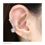 軟骨ピアス 蝶々バタフライジュエルCZイヤーフィット ボディピアス | ボディピアス専門店凛RIN | 詳細画像4 