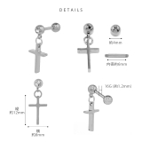 軟骨ピアス クロスクールスタイリッシュシンプルメンズ ボディピアス | ボディピアス専門店凛RIN | 詳細画像9