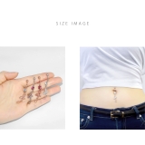 へそピアス かわいいバタフライ花ちょうちょ揺れるキラキラ ボディピアス | ボディピアス専門店凛RIN | 詳細画像6 