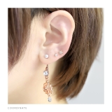 へそピアス かわいい バラ薔薇植物透かしおしゃれ揺れるきれい | ボディピアス専門店凛RIN | 詳細画像6 