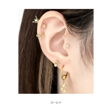 軟骨ピアス 月星三日月 ムーンジュエル揺れるキャプティブビーズリング | ボディピアス専門店凛RIN | 詳細画像7 