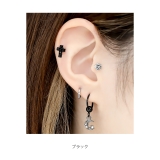 軟骨ピアス 月星三日月 ムーンジュエル揺れるキャプティブビーズリング | ボディピアス専門店凛RIN | 詳細画像8 