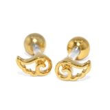 ゴールド(ペア) | 軟骨ピアス 天使翼羽ウイング ボディピアス | ボディピアス専門店凛RIN