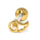 ゴールド(左耳) | ボディピアス 天使翼羽 ピアス | ボディピアス専門店凛RIN