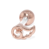 ピンクゴールド(左耳) | ボディピアス 天使翼羽 ピアス | ボディピアス専門店凛RIN